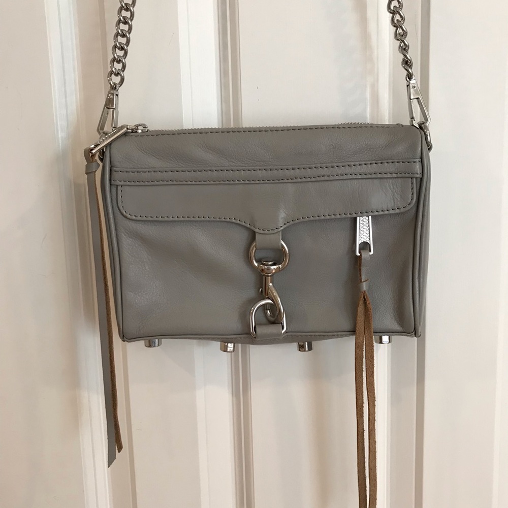 Gray Rebecca Minkoff Mini MAC Crossbody Bag